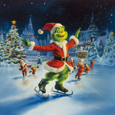 Grinch on Ice Skates
