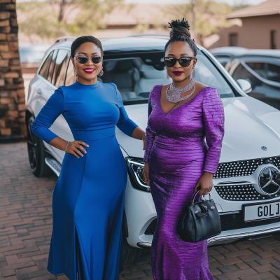 Wedding Guests by Luxury Car