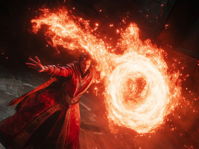 Battlemage Casting Fire