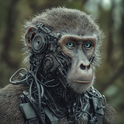 Surreal Baboon Portrait