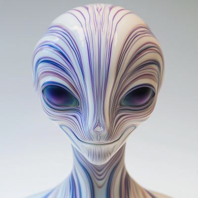 Porcelain Alien Head