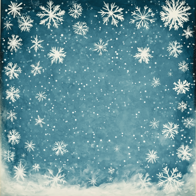 Vintage Snowflake Drawing