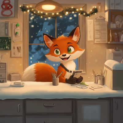Christmas Fox Dentist