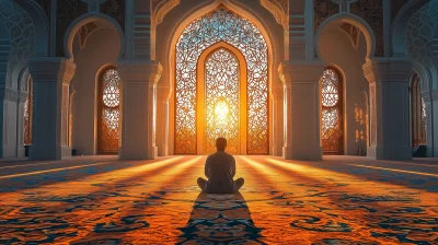 Peaceful Prayer in a Mosque