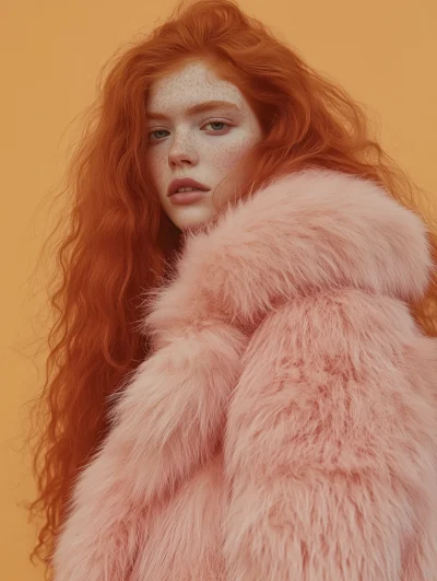 Young Woman in Furry Coat