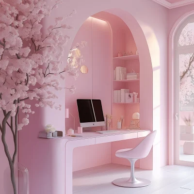 Cute Pink Office