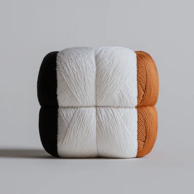 Embroidered Cotton Cube