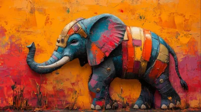 Cute Warrior Elephant