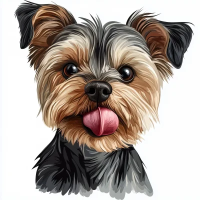 Funny Yorkshire Terrier Portrait