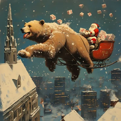 Kodiak Bear Christmas Card