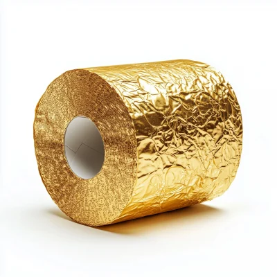 Golden Toilet Paper Roll