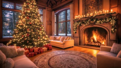 Luxurious Christmas Living Room