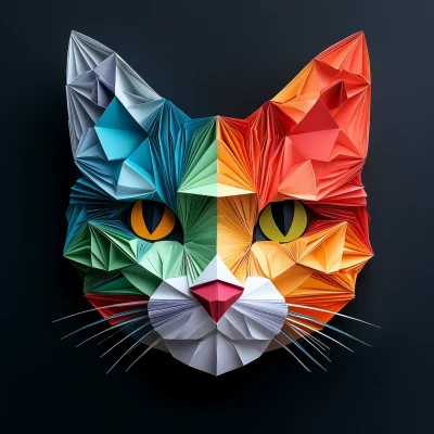 Origami Cat Face