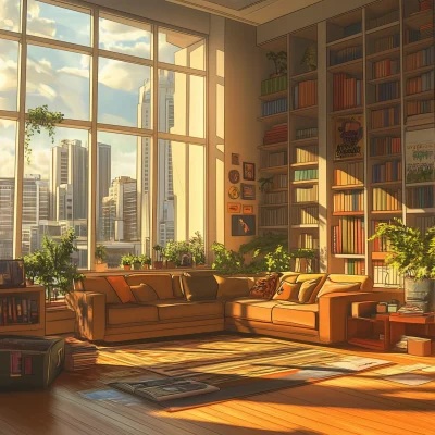 Cozy High Rise Living Area