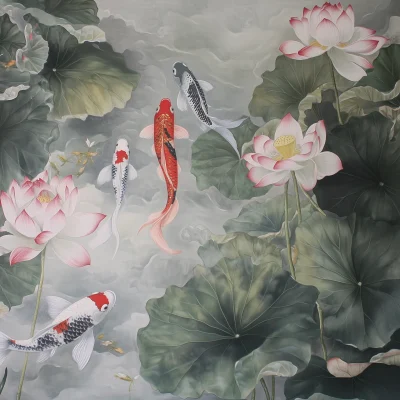 Serene Koi Pond