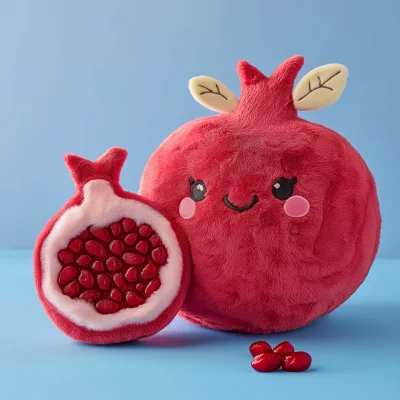 Fluffy Plush Pomegranate