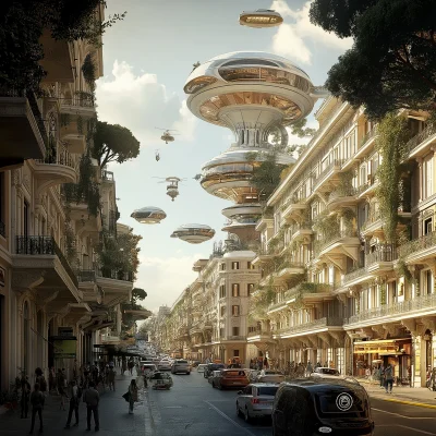 Futuristic Rome Street View