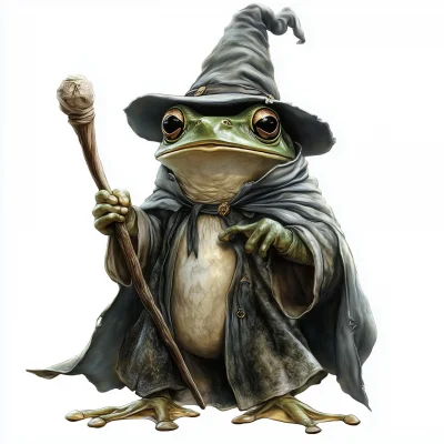 Frog in Wizard Attire