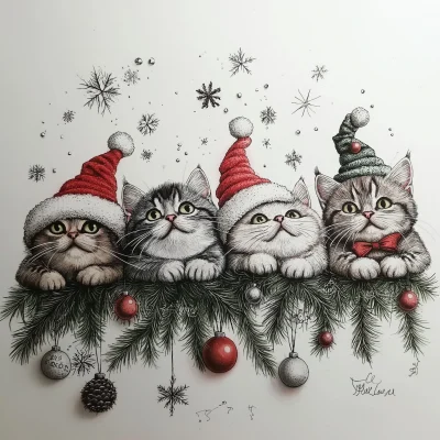 Cute Christmas Cats