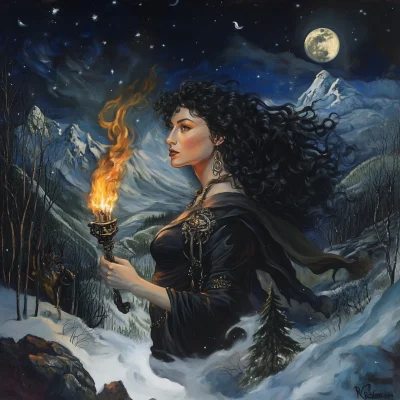 Hecate in the Winter Forest