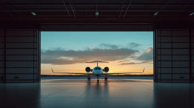 Minimalist Private Jet Hangar