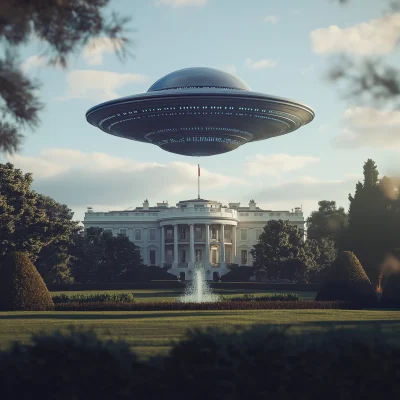 Alien Ship Over White House