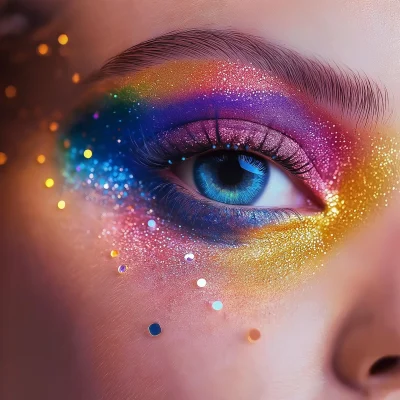 Colorful Eyeshadow Application