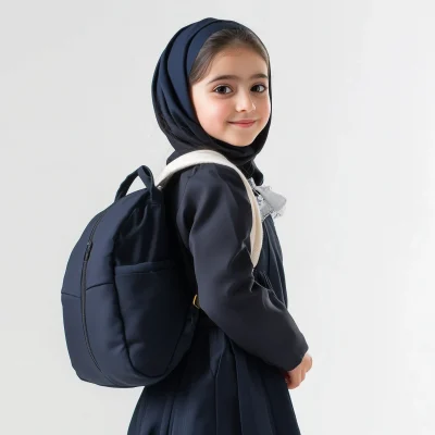 Smiling Iranian Girl in School Uniform