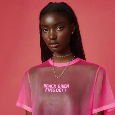 Pink Translucent T-Shirt