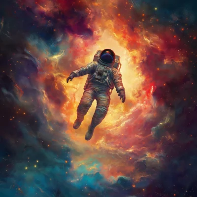 Astronaut in Nebula