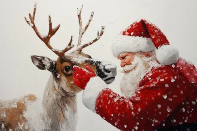 Santa Claus and Reindeer