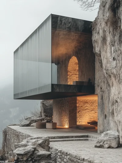 Modern Minimalist Glass Cube