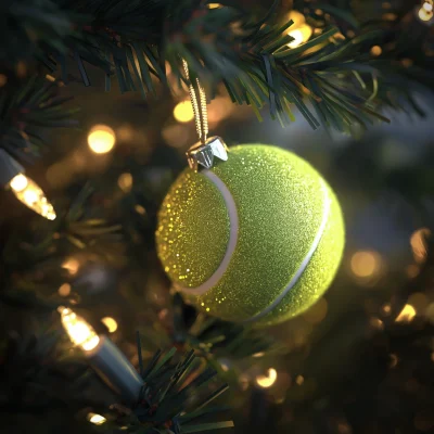 Shiny Tennis Ball Ornament