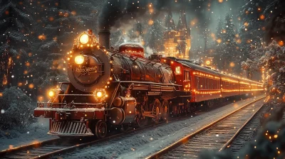 Hogwarts Express in a Winter Wonderland