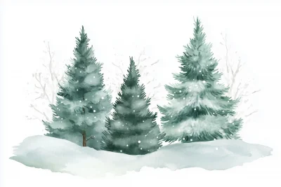 Winter Themed Christmas Trees