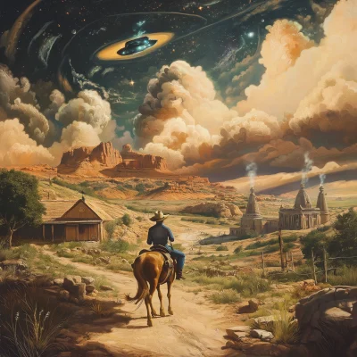 Utopian Cowboy Landscape