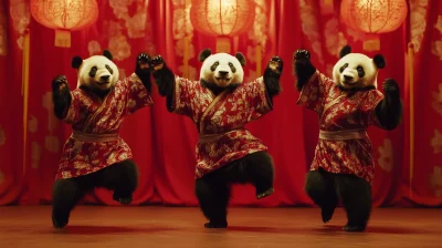 Dancing Pandas in Hanfu