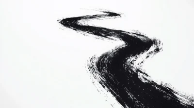 Ink Brush Stroke Road