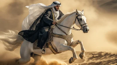 Desert Warrior on Horseback