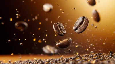 Floating Coffee Beans