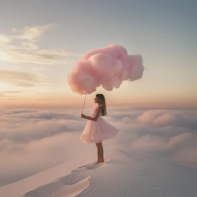 Girl with Cotton Candy