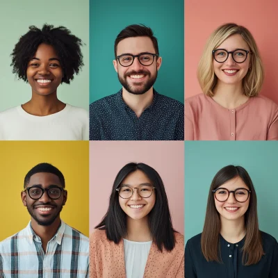 Diverse Smiling Headshots