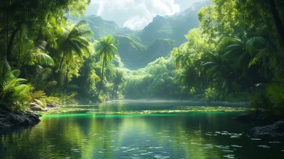 Lush Jungle Landscape