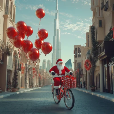 Santa’s Arrival in Dubai