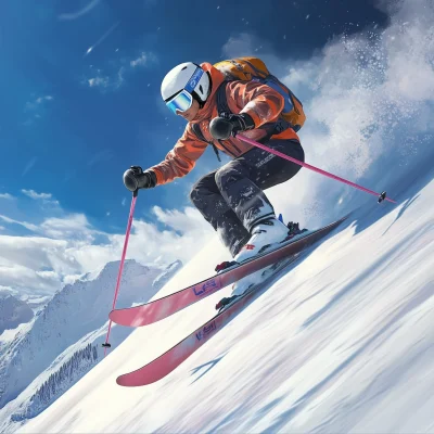 Professional Skier Racing