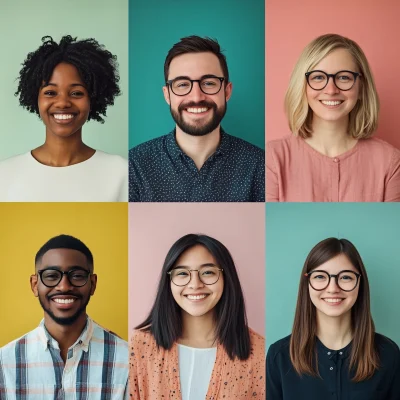 Diverse Smiling Portraits