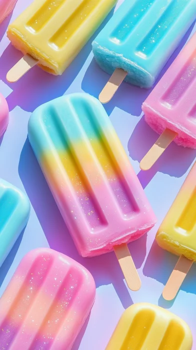 Rainbow Ice Pops Pattern