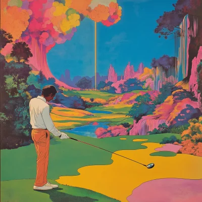 Colorful Golf Advertisement