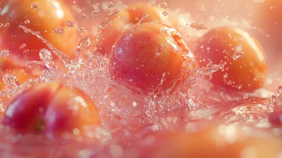 Splashing Nectarine Juice