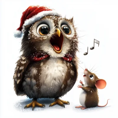 Owl and Mouse Christmas Carols